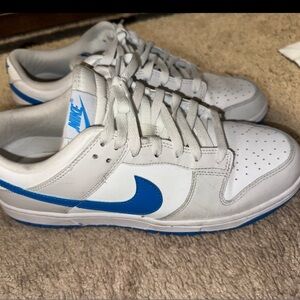 Nike White and Blue Athletic Shoes